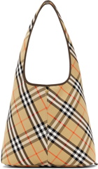 Burberry Beige Large Check Shoulder Bag