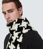 Acne Studios Houndstooth wool-blend scarf