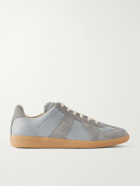 Maison Margiela - Replica Suede-Trimmed Leather Sneakers - Gray
