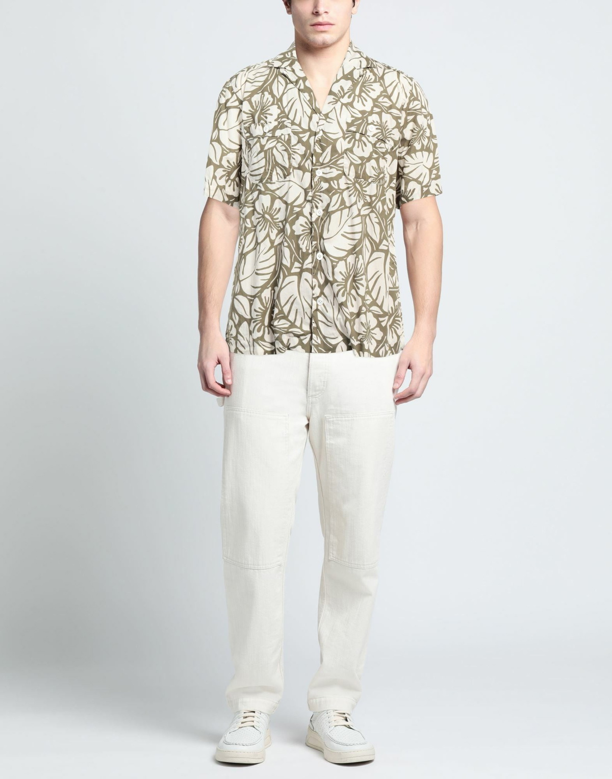 Lardini Mens Shirt Military in Green