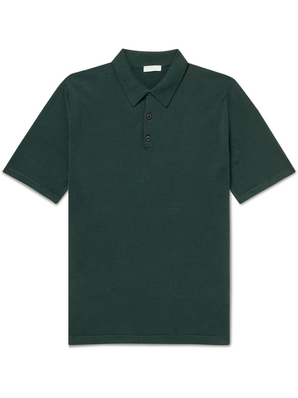 Photo: Sunspel - Slim-Fit Sea Island Cotton Polo Shirt - Green