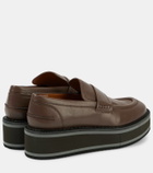 Clergerie Bahati leather platform loafers