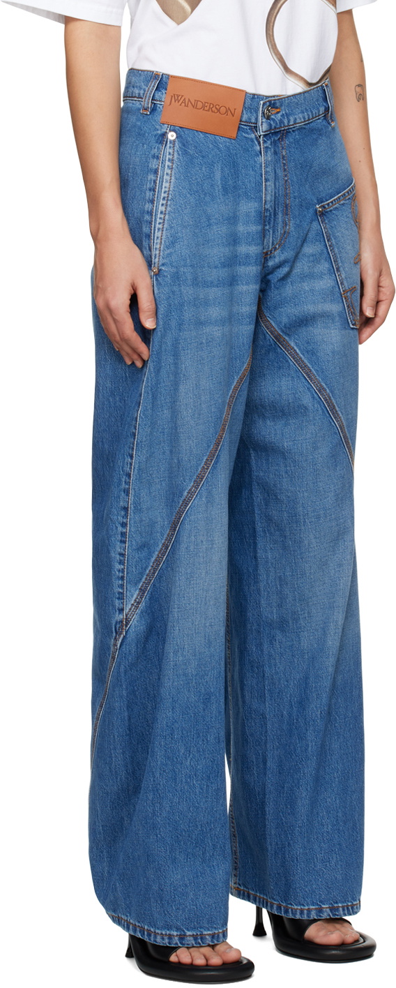 JW Anderson Blue Twisted Workwear Jeans JW Anderson