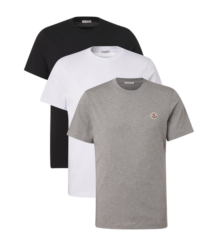 Photo: Moncler Set of 3 cotton jersey T-shirts