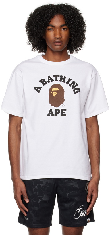 Photo: BAPE White College T-Shirt