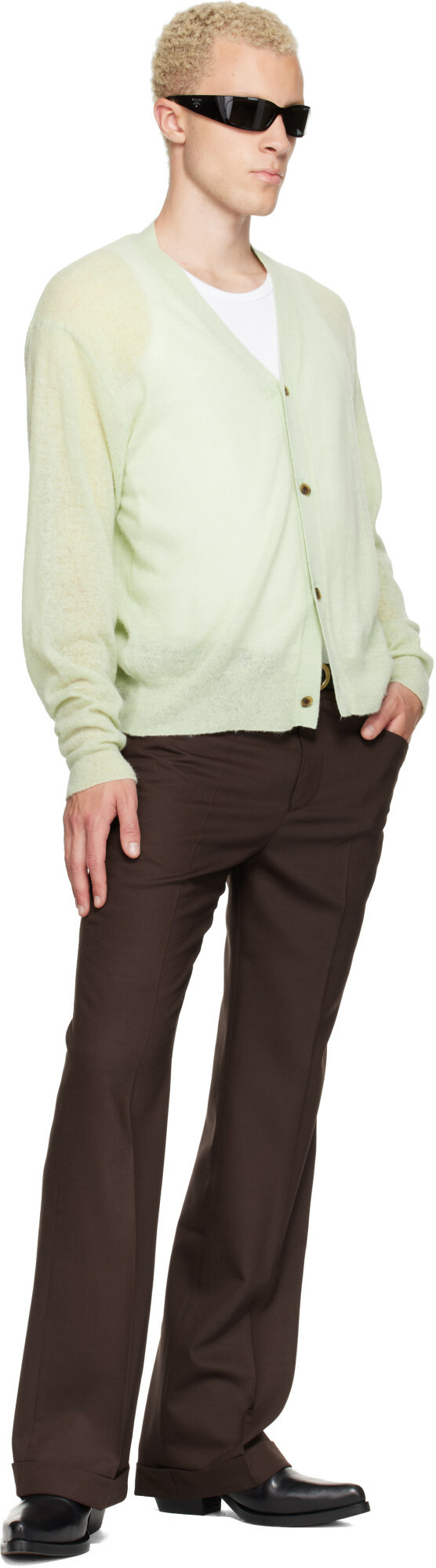 Ernest W. Baker Brown Cuffed 70's Trousers