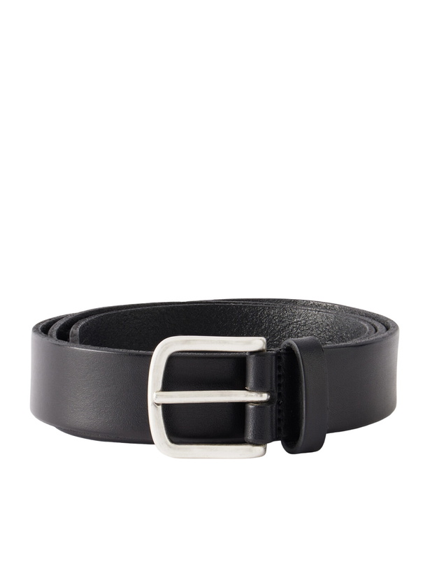 Photo: Anderson's - 3.5cm Studded Leather Belt - Black