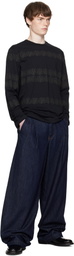 Simone Rocha Black Ribbon Daisy Chain Print Long Sleeve T-shirt