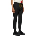 Rhude Black Pinstripe Smiley Trousers