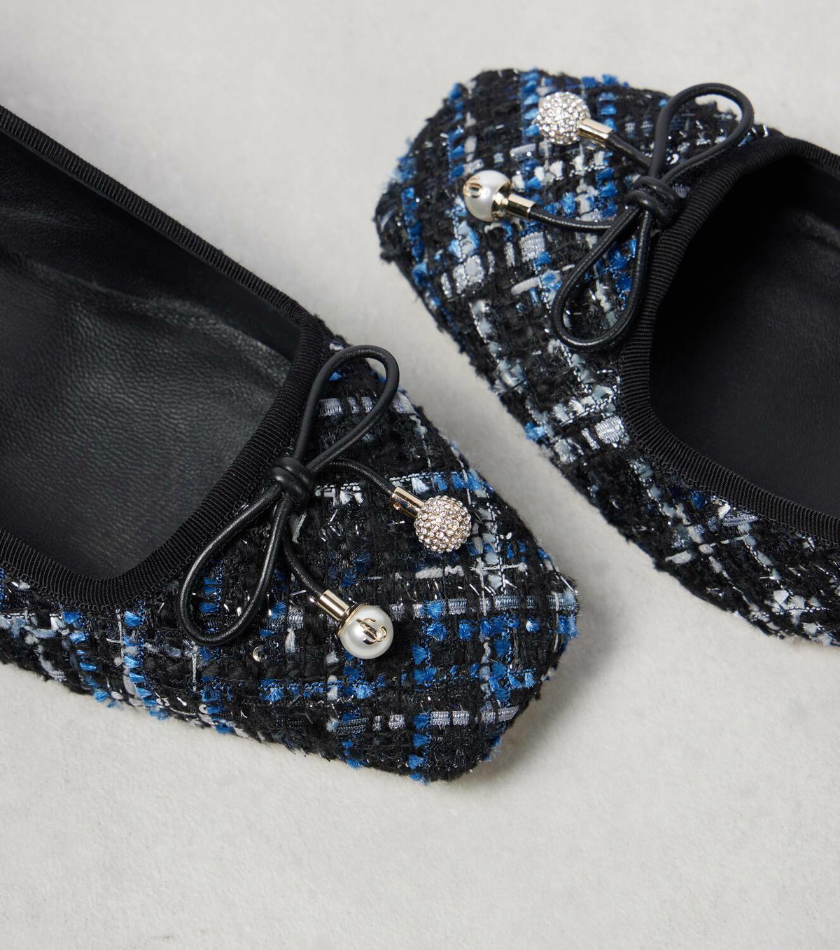 Jimmy Choo Elme 45 bow-detail tweed pumps