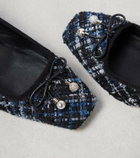 Jimmy Choo Elme 45 bow-detail tweed pumps
