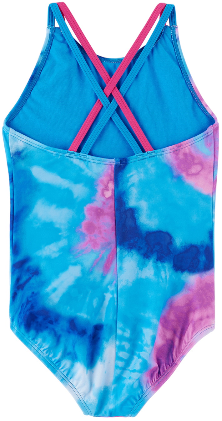 Nike Kids Blue TieDye OnePiece Swimsuit Nike