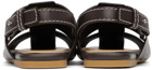 JW Anderson Brown Leather Fisherman Sandals