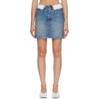 MM6 Maison Margiela Blue Denim Miniskirt