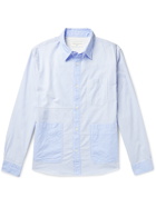 OFFICINE GÉNÉRALE - Tony Patchwork Striped Cotton Oxford Shirt - Blue