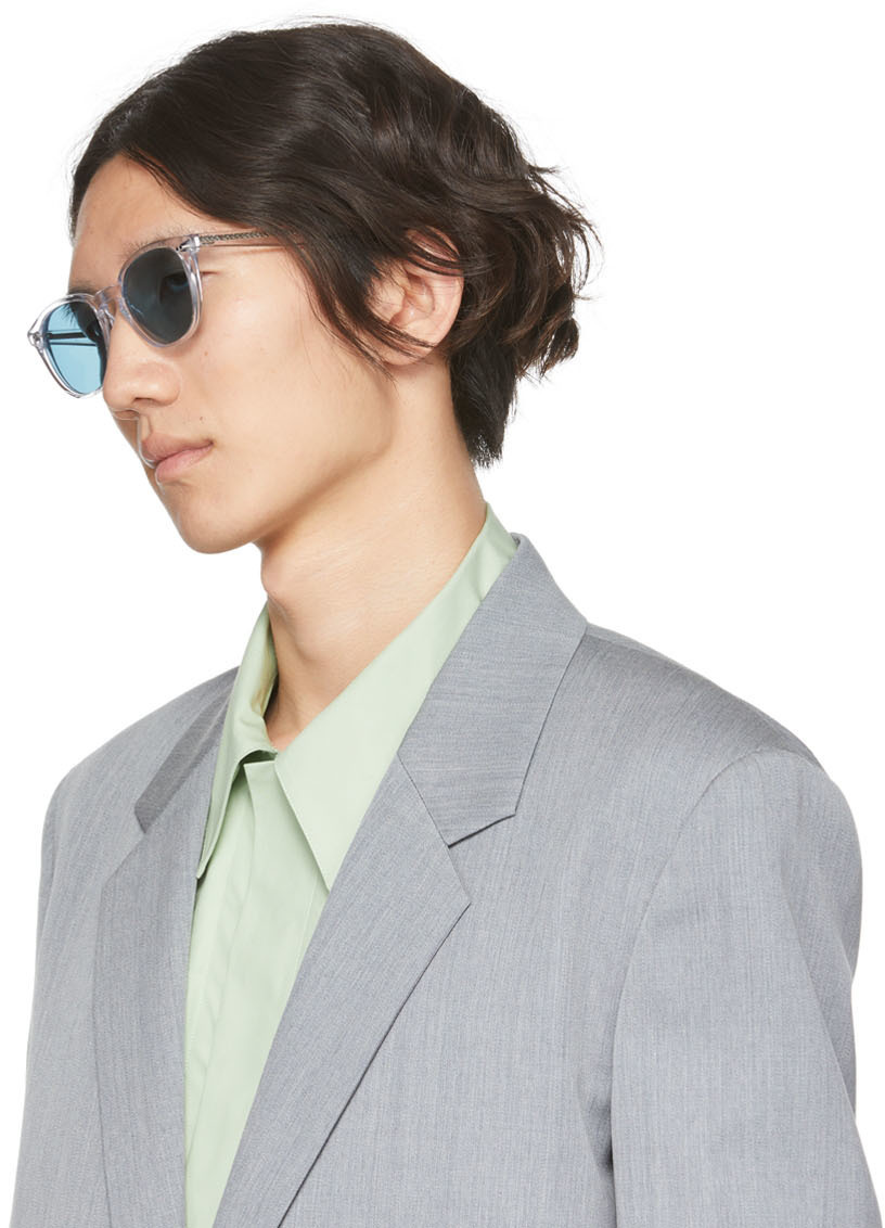 Oliver Peoples Transparent Blue Eyewear /Desmon SUN Oliver Peoples Desmon Sun with Dark Blue VSB frame and  main image 3