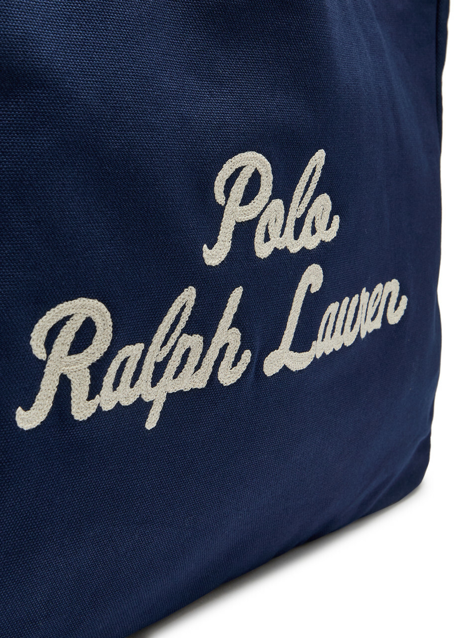 Polo Ralph Lauren East West Large Logo-embroidered Canvas Tote bag - Navy - One Size