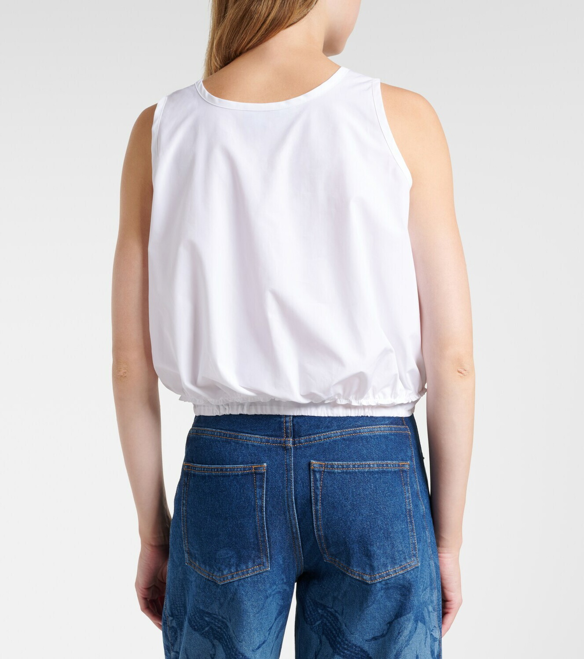 Loewe Paula's Ibiza cotton poplin crop top