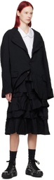 Black Comme des Garçons White Peter Pan Shirt