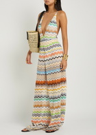 Missoni Patterned Wide-leg Fine-knit Beach Trousers Multicoloured