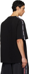 We11done Black '1506' Logo Tape T-shirt