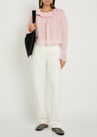 Isabel Marant Zelly Embroidered Cotton-blend Blouse Pink