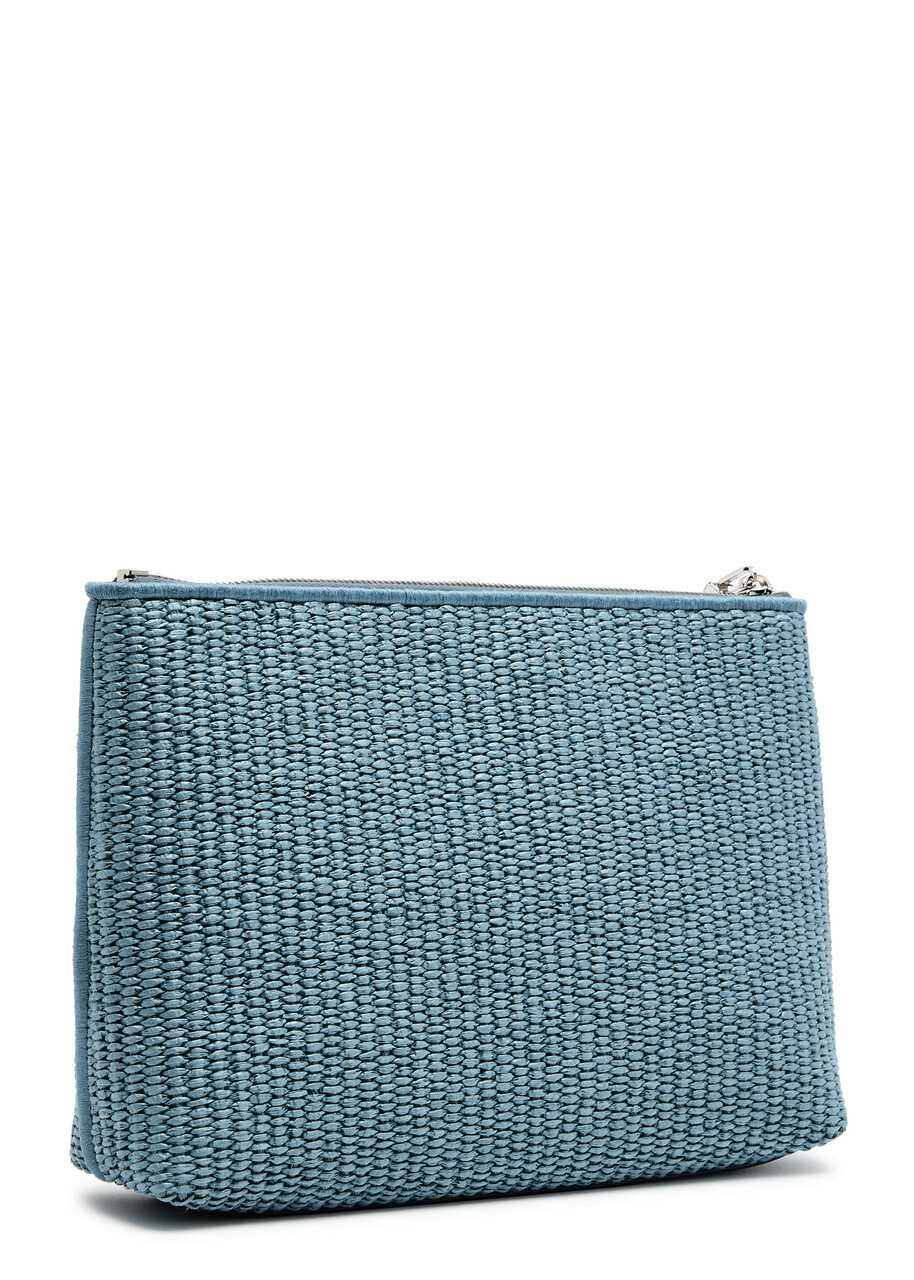 Givenchy Travel Woven Raffia Pouch - Blue - One Size