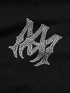 AMIRI - Crystal-Embellished Cotton-Jersey Hoodie - Black