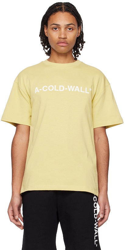 Photo: A-COLD-WALL* Yellow Essential Logo T-Shirt