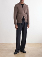 FEDELI - Berkley Wool and Cashmere-Blend Zip-Up Sweater - Brown