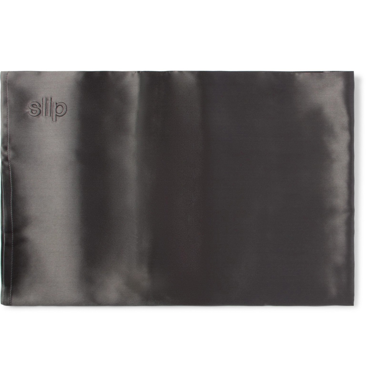 Slip - Embroidered Mulberry Slipsilk™ Queen Pillowcase - Gray