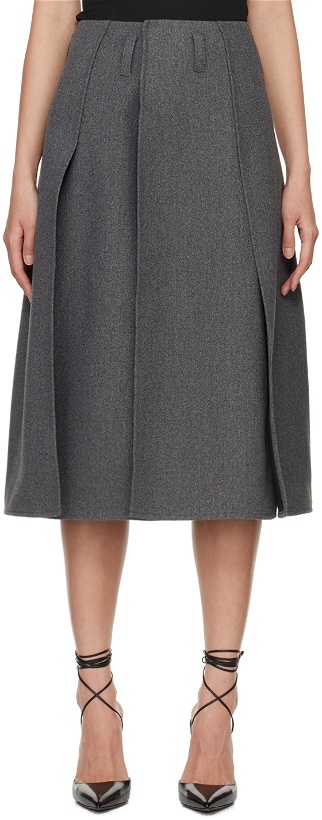 Photo: Beaufille Gray Serra Midi Skirt
