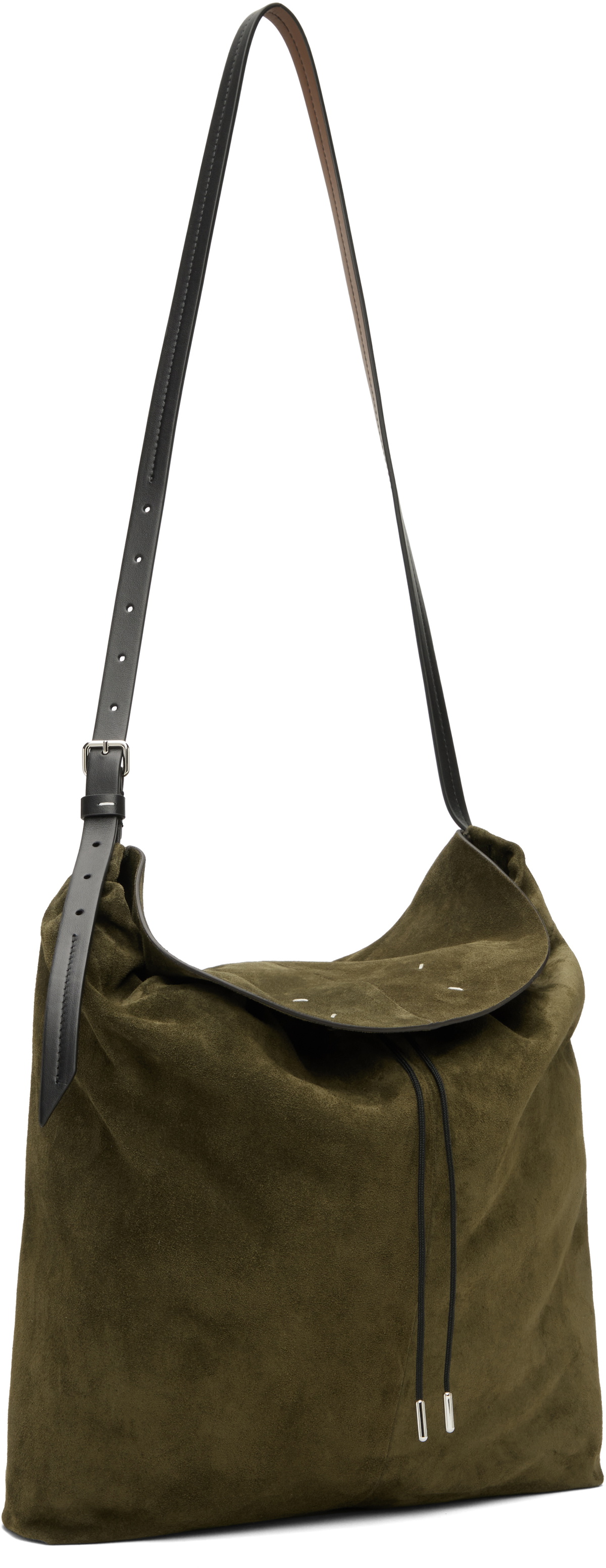 Maison Margiela Khaki Suede Small Belt Bag