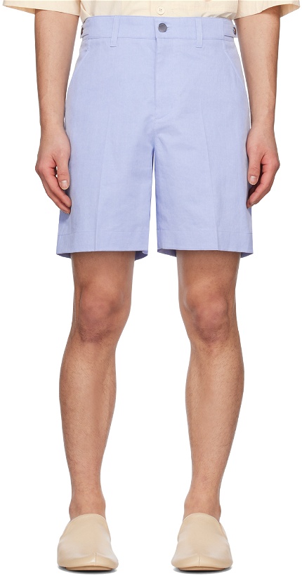Photo: Solid Homme Blue Four-Pocket Shorts