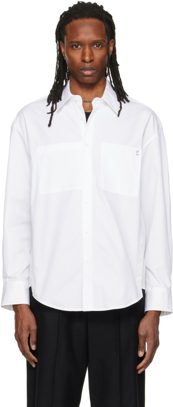 Photo: WOOYOUNGMI White Logo Hardware Shirt