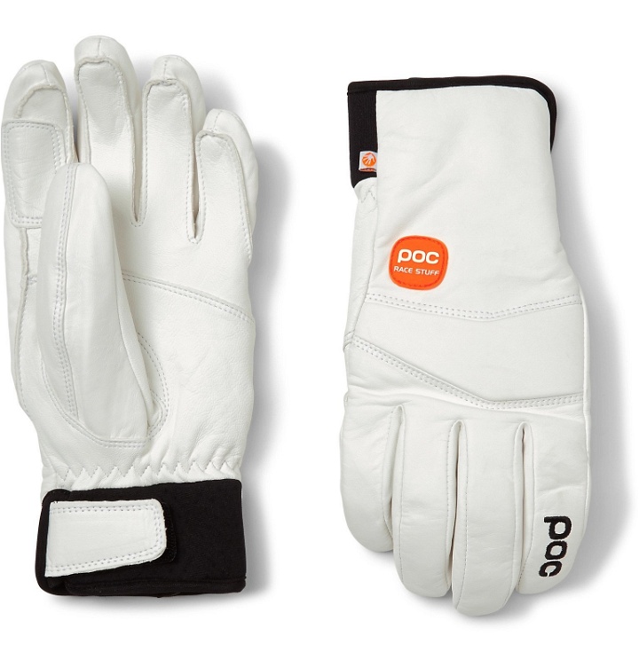 Photo: POC - Palm Lite Leather-Panelled Padded Gloves - White