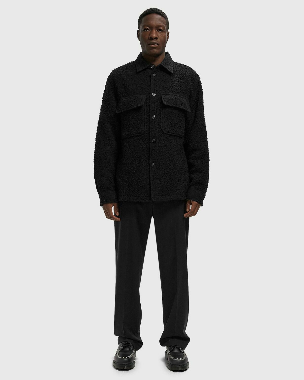 WOOLRICH BLACK LABEL - CASENTINO 2PKT SHIRT Black Mens Overshirt