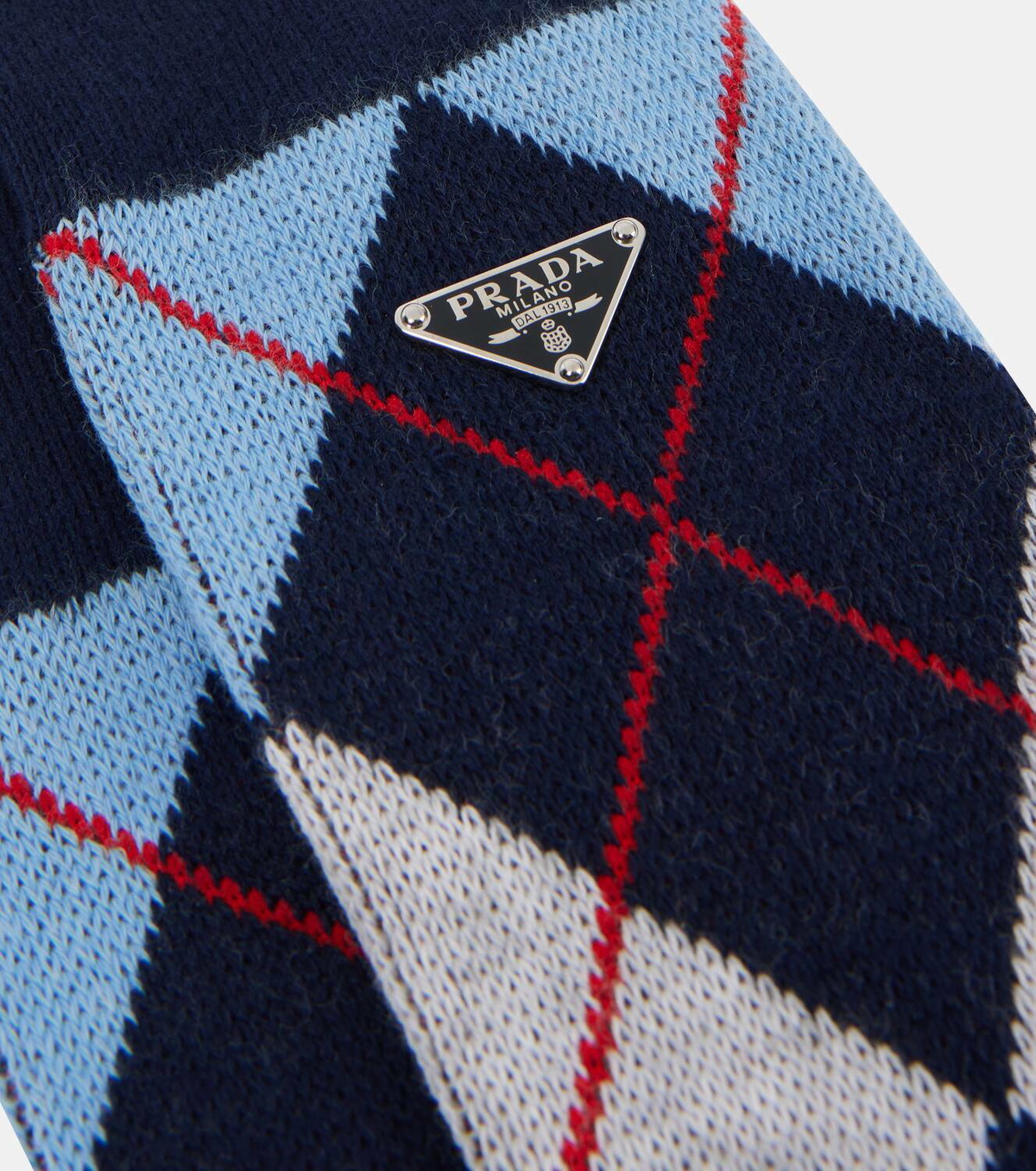 Prada Argyle cotton-blend jacquard socks