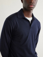 SEASE - Lasca Virgin-Wool Polo Shirt - Blue