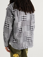 Universal Works - Patchwork Checked Cotton Shirt - Black