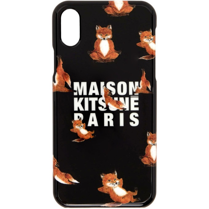 Photo: Maison Kitsune Black Yoga Fox iPhone X Case