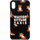 Maison Kitsune Black Yoga Fox iPhone X Case