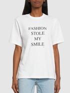 VICTORIA BECKHAM - Slogan Cotton T-shirt