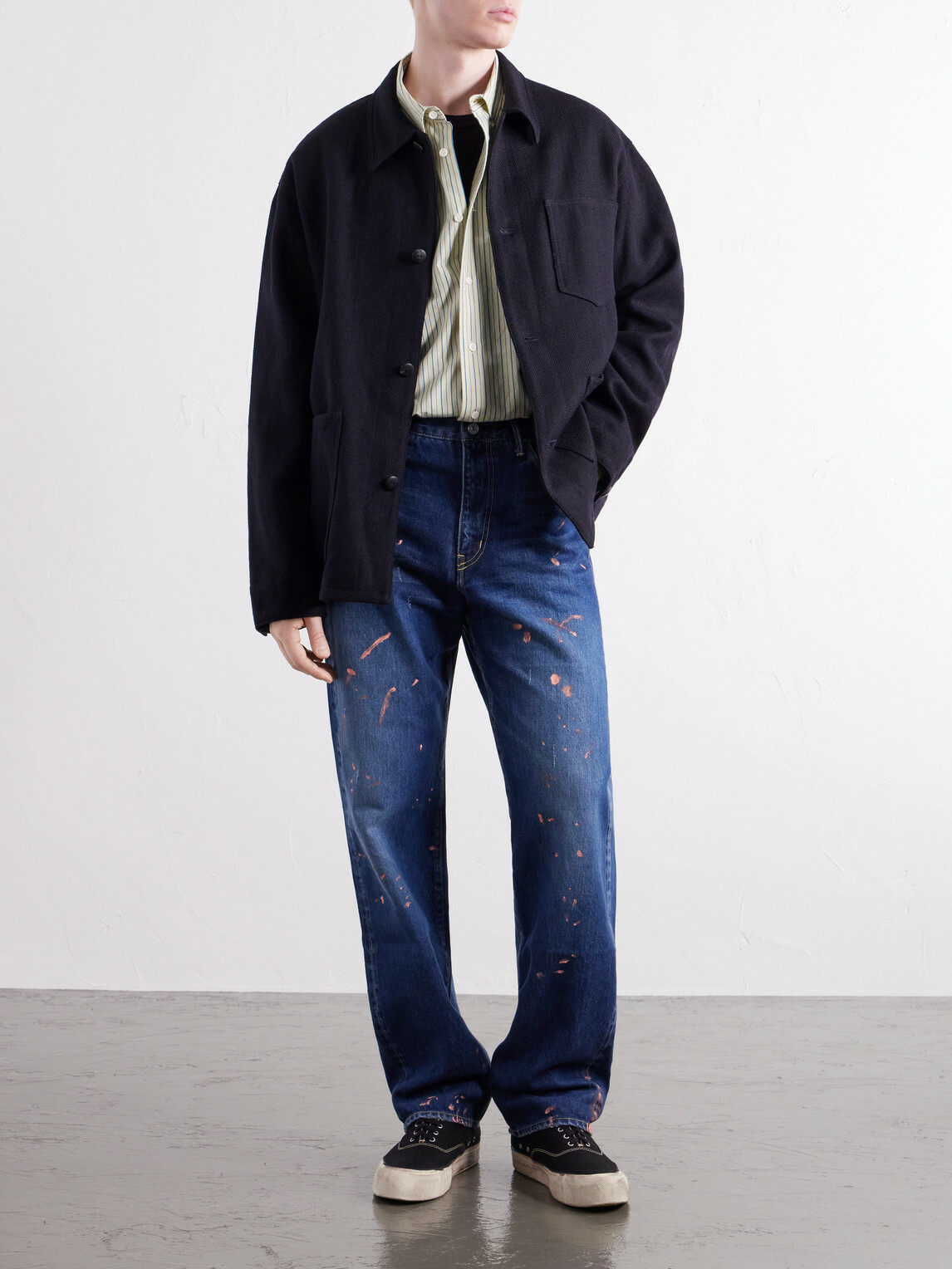 Visvim - Baker Textured Wool and Linen-Blend Jacket - Blue