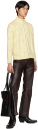 Ernest W. Baker Brown Flare Leather Pants