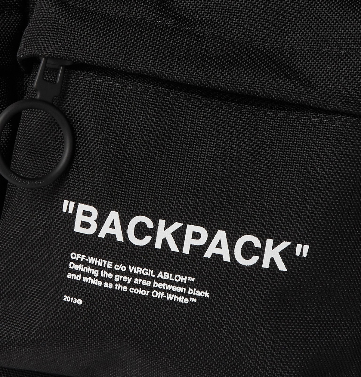 Off-White Quote Backpack 'Black/White