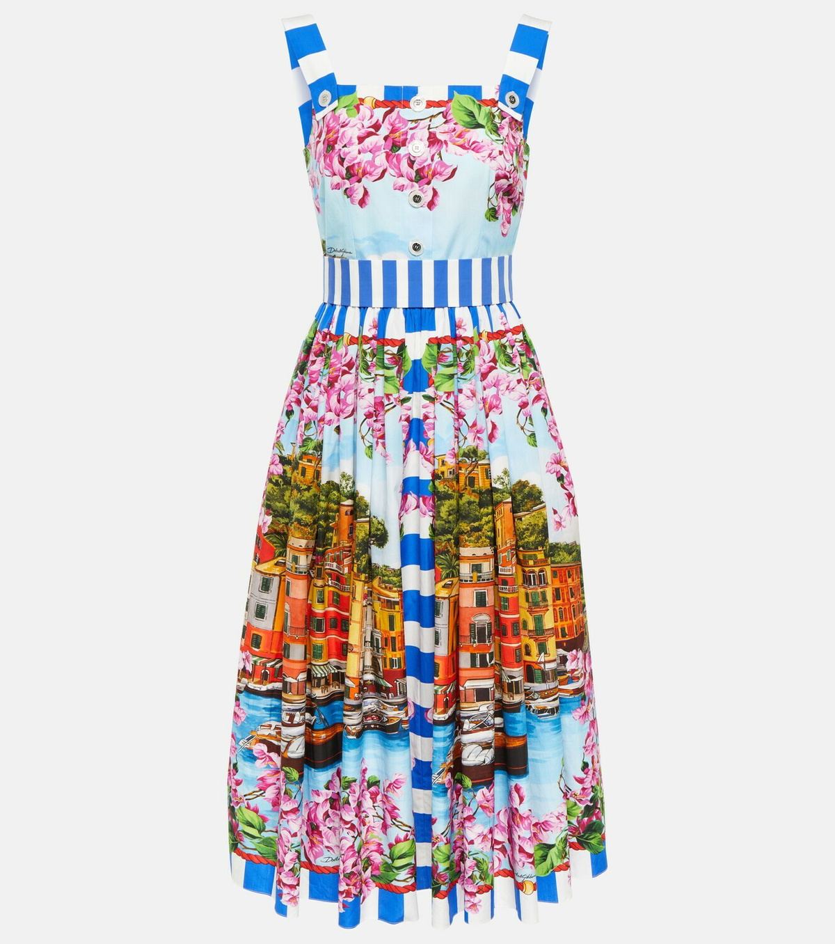 【関税＆送料込み】Dolce & Gabbana Printed Cotton Dress Cotton sundress with rose print in Print for Women