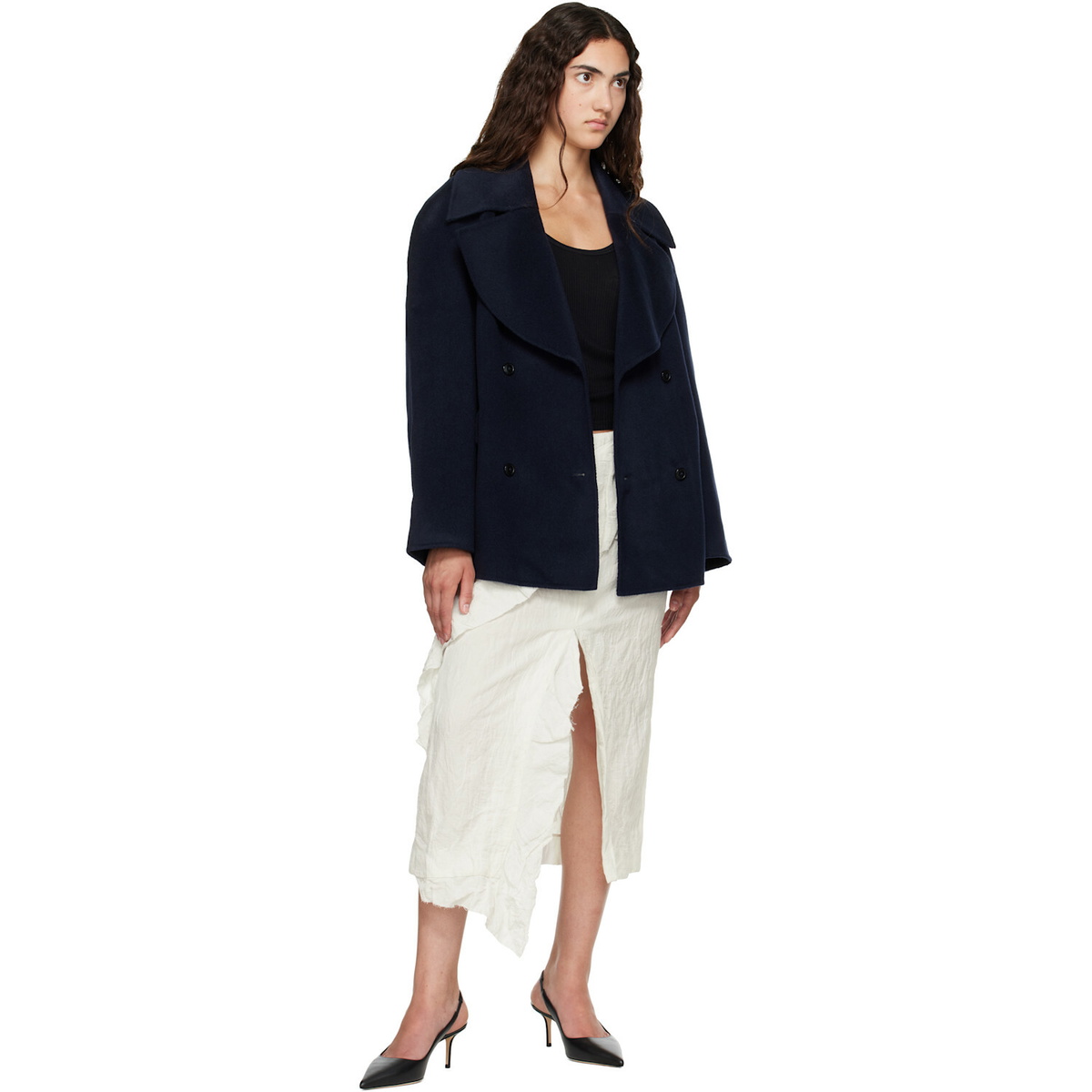 Loulou de Saison Navy NEIL Double Breasted Jacket