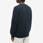 Acne Studios Men's Kiza Alpaca Logo Crew Knit in Dark Navy Melange