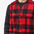 Filson Men's Mackinaw Wool Vest in Red/Black Plaid